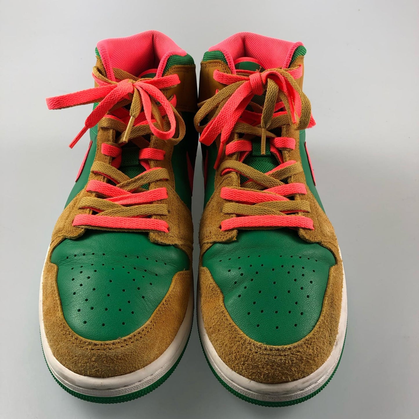 【中古】NIKE | ナイキ AIR JORDAN 1 MID WHEAT AND WATER MELON スニーカー DX4332-700 グリーン 30cm