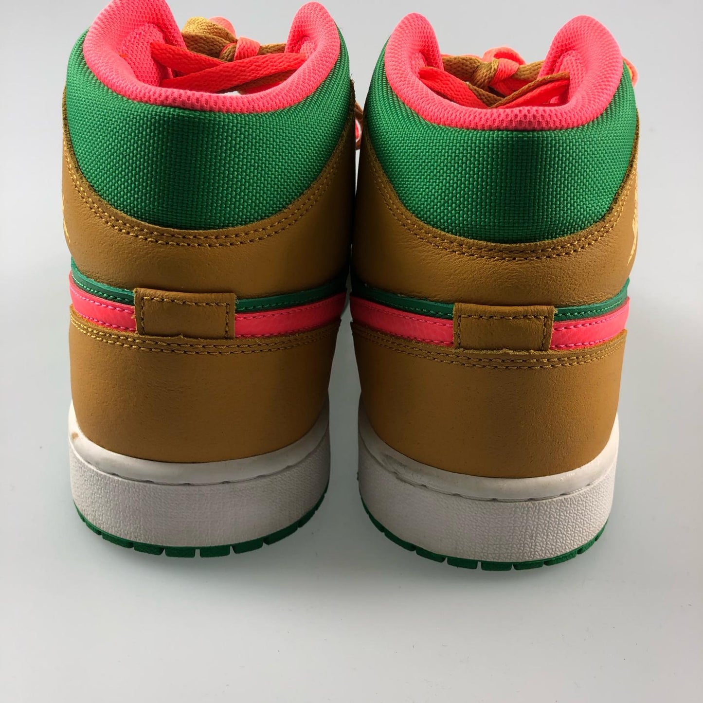 【中古】NIKE | ナイキ AIR JORDAN 1 MID WHEAT AND WATER MELON スニーカー DX4332-700 グリーン 30cm
