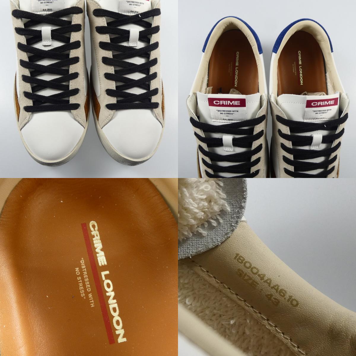 【中古】 DISTRESSED スニーカー 18004AA6.10 ホワイト 27.5cm