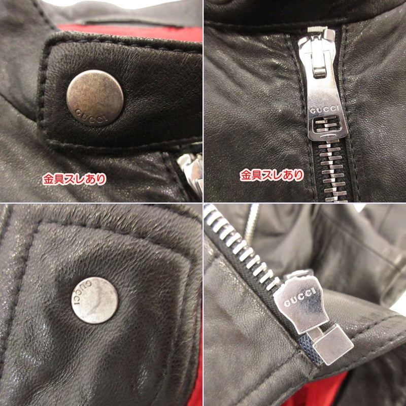 【中古】GUCCI | グッチ レザー 264857 ブラック サイズ:44【姫路東店】
