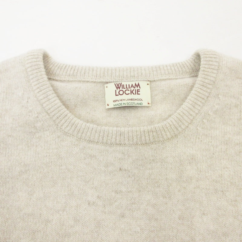 【中古】 LAMBSWOOL CREW KNIT セーター アイボリー