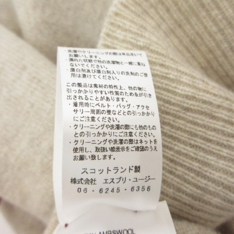 【中古】 LAMBSWOOL CREW KNIT セーター アイボリー