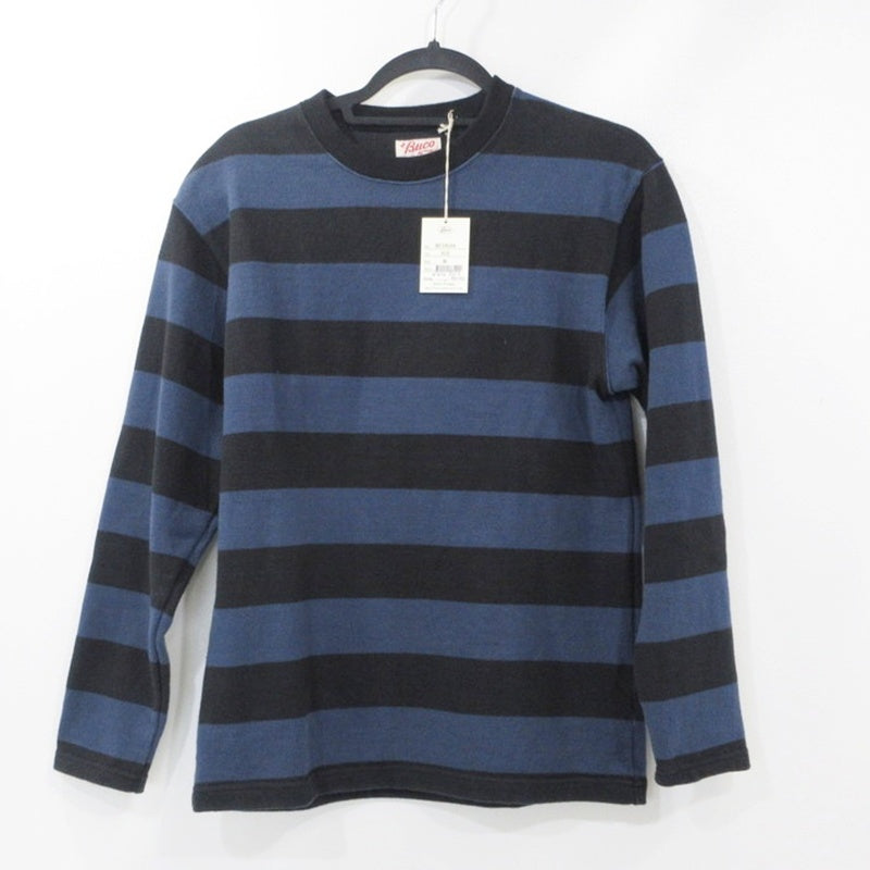 【中古】BUCO(REAL McCOY'S) | ブコ STRIPE RACING JERSEY スウェット BC18104 ネイビー サイズ:M