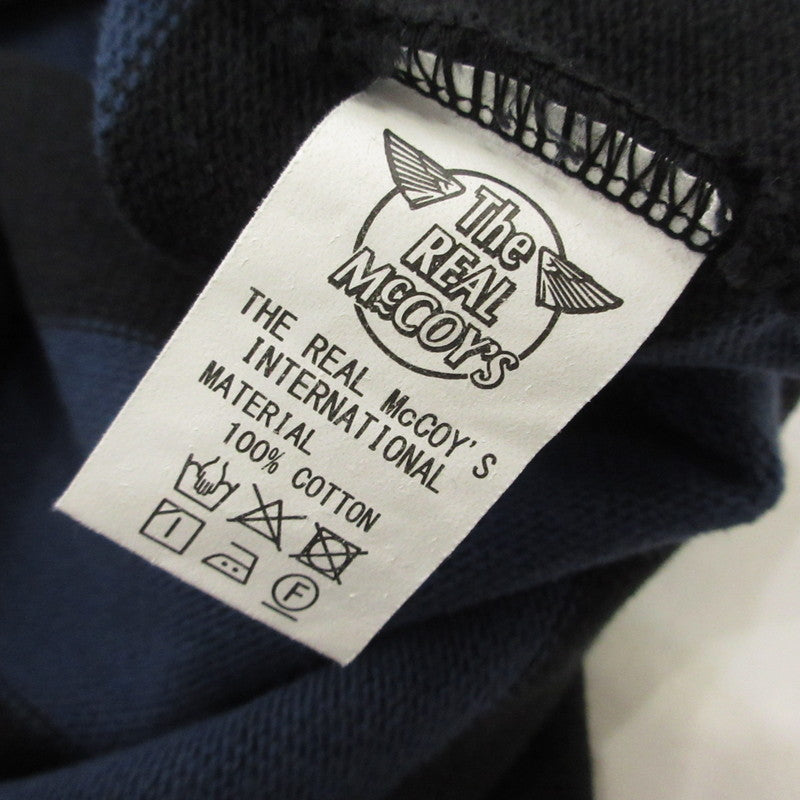 【中古】BUCO(REAL McCOY'S) | ブコ STRIPE RACING JERSEY スウェット BC18104 ネイビー サイズ:M