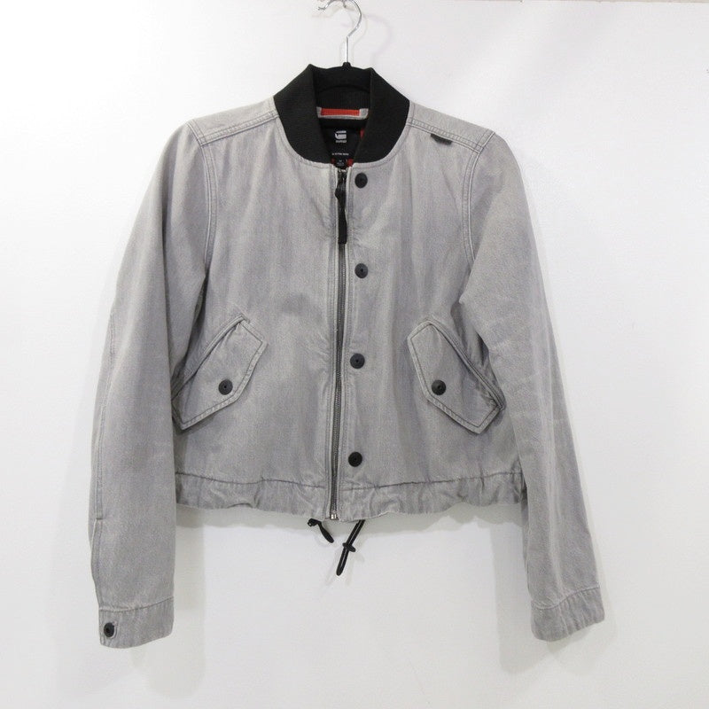 【中古】G-STAR | ジースター Drawstring Bomber Jacket デニム D20599-D109-D127 グレー サイズ:M