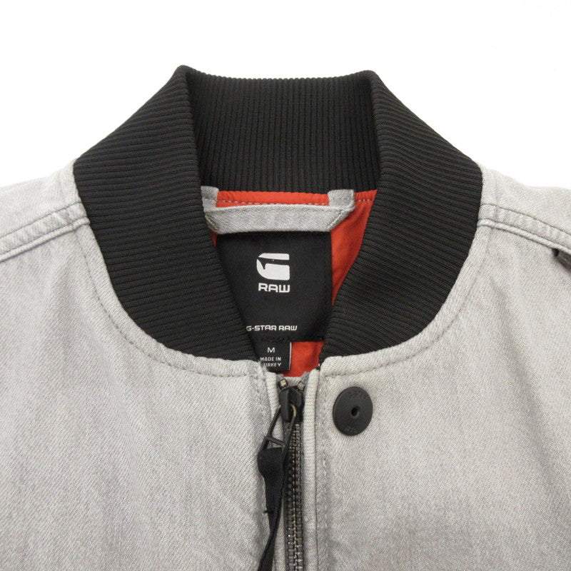 【中古】G-STAR | ジースター Drawstring Bomber Jacket デニム D20599-D109-D127 グレー サイズ:M