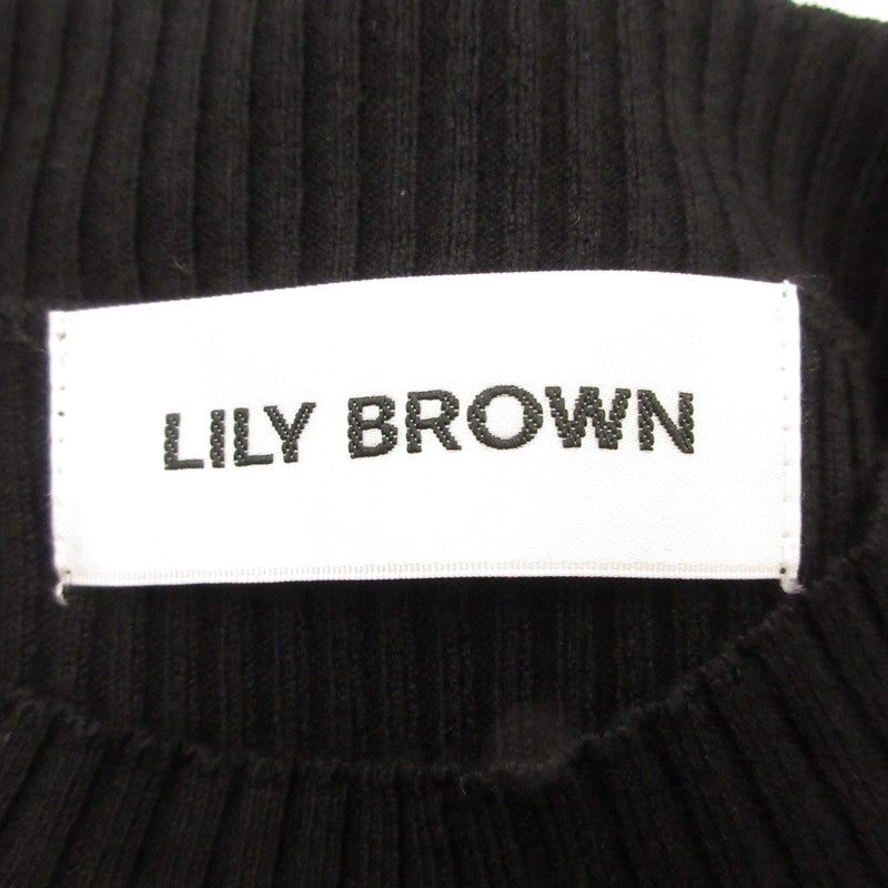 【中古】Lily Brown | リリーブラウン ニットビスチェドッキングワンピース ワンピース LWFO241108 2024S/S サイズ:F ブラック