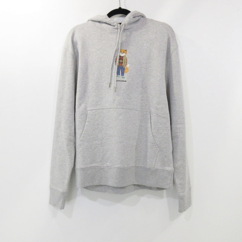 【中古】MAISON KITSUNE | メゾンキツネ Dressed Fox Regular Hoodie パーカー LM00304KM0001 グレー サイズ:S
