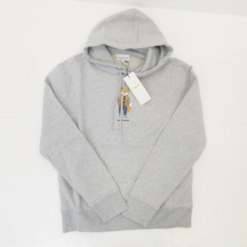 【中古】MAISON KITSUNE | メゾンキツネ Dressed Fox Regular Hoodie パーカー LM00304KM0001 グレー サイズ:S