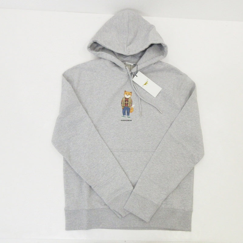 【中古】MAISON KITSUNE | メゾンキツネ Dressed Fox Regular Hoodie パーカー LM00304KM0001 グレー サイズ:M
