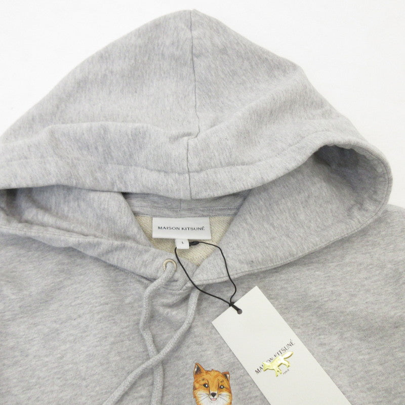 【中古】MAISON KITSUNE | メゾンキツネ Dressed Fox Regular Hoodie パーカー LM00304KM0001 グレー サイズ:L