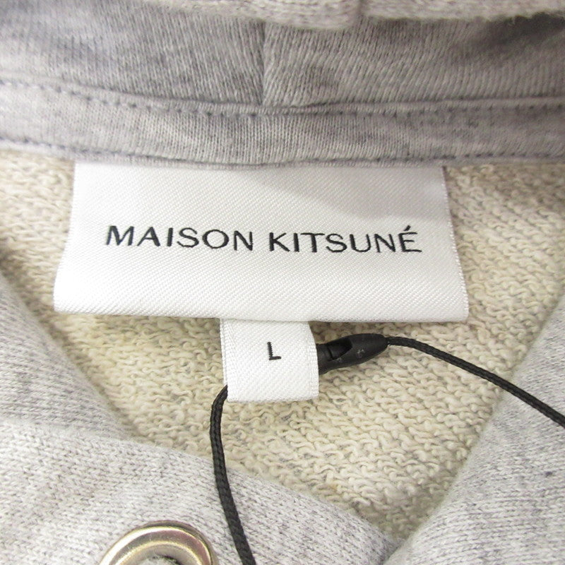 【中古】MAISON KITSUNE | メゾンキツネ Dressed Fox Regular Hoodie パーカー LM00304KM0001 グレー サイズ:L