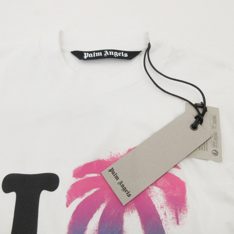 【中古】Palm Angels | パームエンジェルス I Love Pa Classic Tee 半袖Tシャツ PMAA066S23JER002 ホワイト サイズ:M