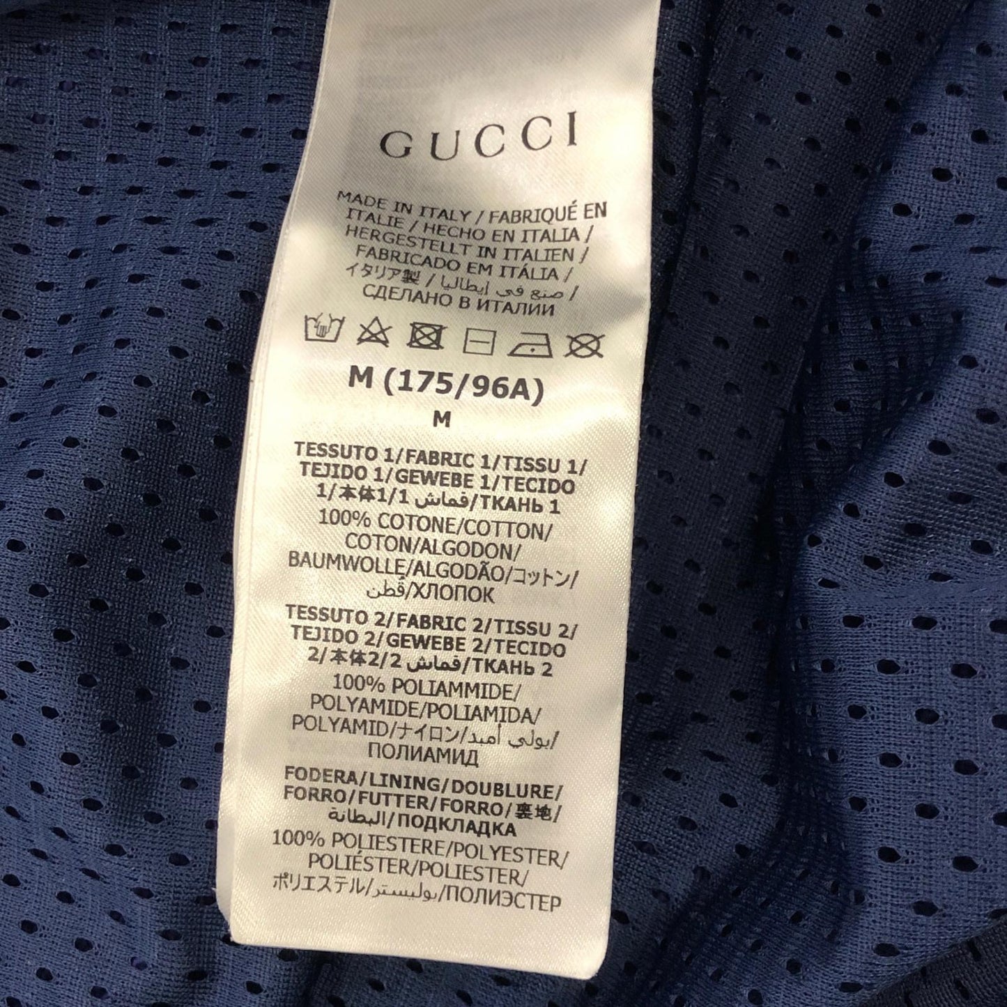 【中古】GUCCI | グッチ パーカー 671462 国内正規品 2022S/S ネイビー サイズ:M