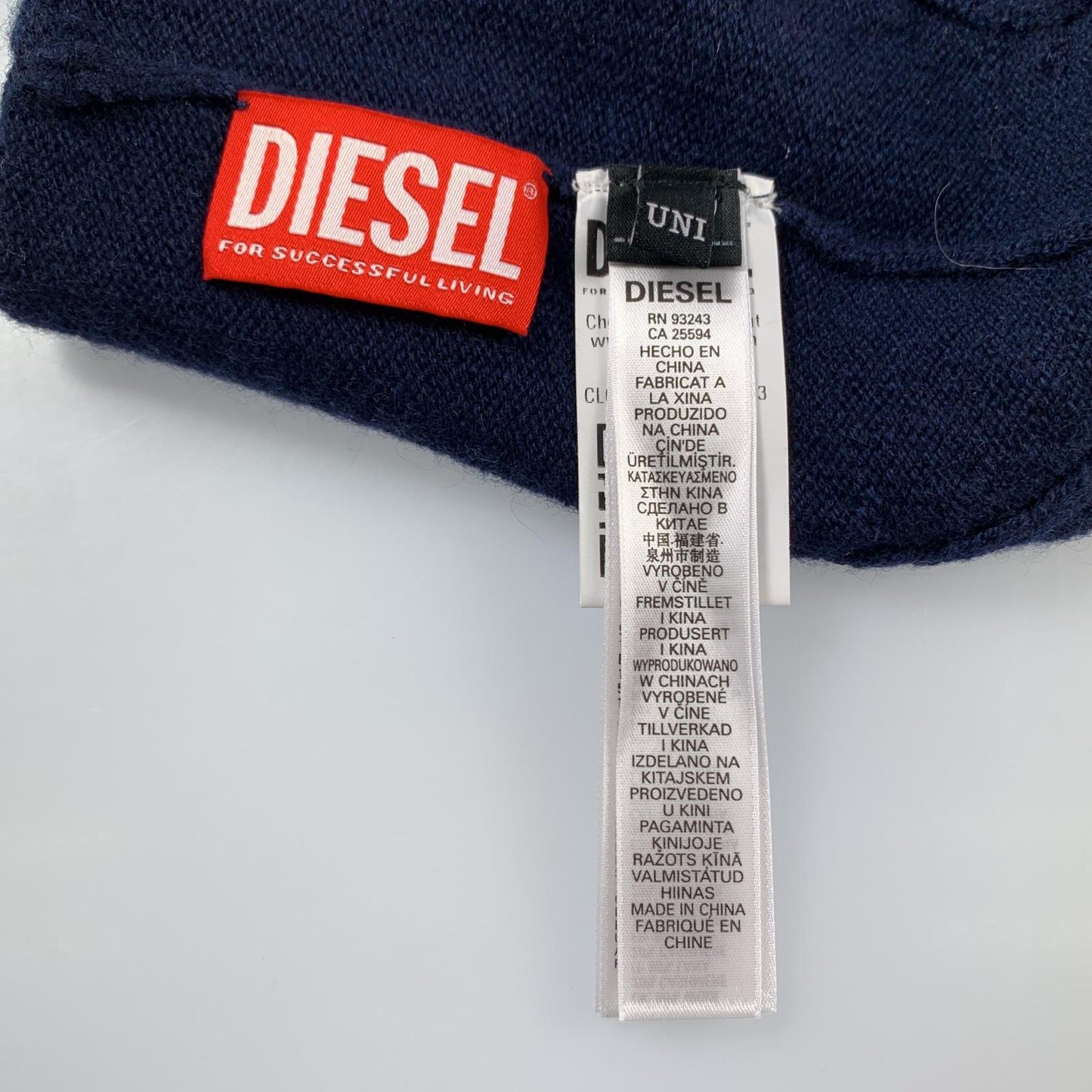 【中古】DIESEL | ディーゼル K-REV ニットキャップ A133190GEAY ネイビー