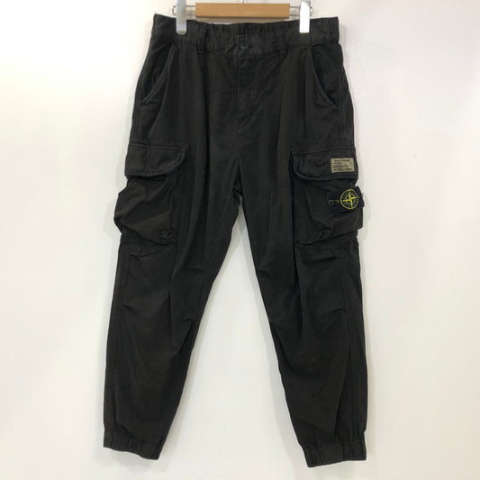 【中古】STONE ISLAND | ストーンアイランド COTTON POPLIN STREACH CARGO PANT カーゴパンツ 721531403 ブラック