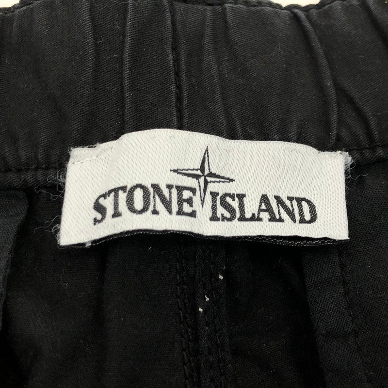 【中古】STONE ISLAND | ストーンアイランド COTTON POPLIN STREACH CARGO PANT カーゴパンツ 721531403 ブラック