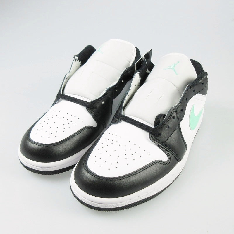 【中古】NIKE | ナイキ AIR JORDAN 1 LOW GREEN GLOW スニーカー 553558-131 ホワイト 30cm