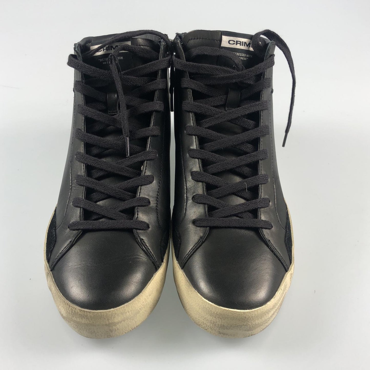 【中古】 DISTRESSED HIGH スニーカー 18070AA6.20 ブラック 27.5cm