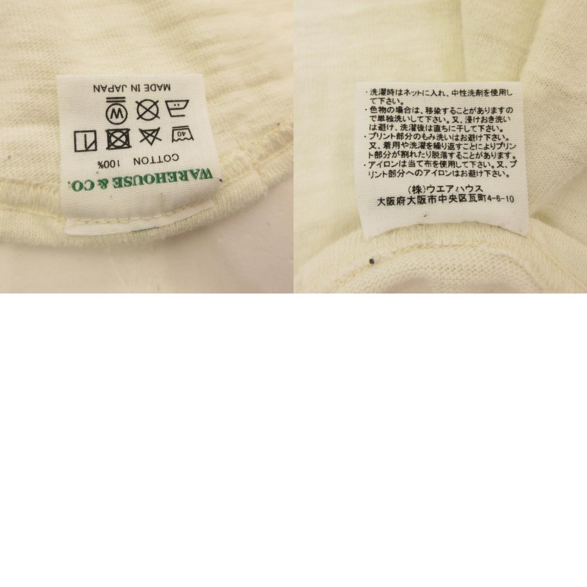 WARE HOUSE | ウェアハウス ウエアハウス LITTLE VILLAGE 半袖Tシャツ Lot.4800 ホワイト サイズ:M