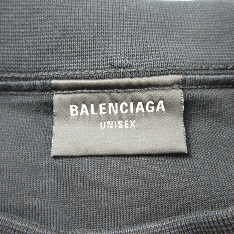 【中古】BALENCIAGA | バレンシアガ インサイドアウトロゴ 半袖Tシャツ 720198 TNVR5 国内正規品 ブラック サイズ:L
