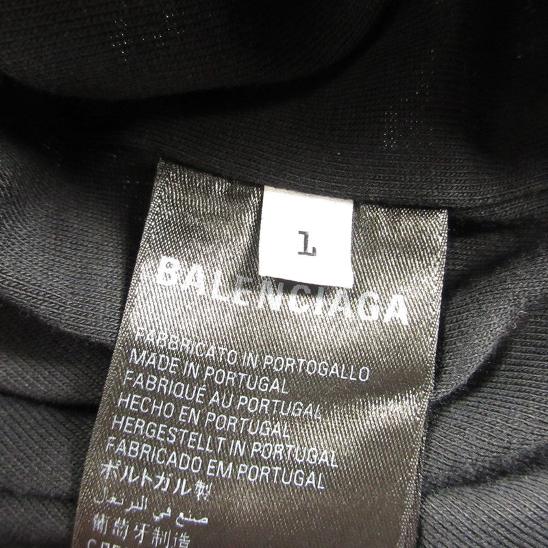 【中古】BALENCIAGA | バレンシアガ インサイドアウトロゴ 半袖Tシャツ 720198 TNVR5 国内正規品 ブラック サイズ:L