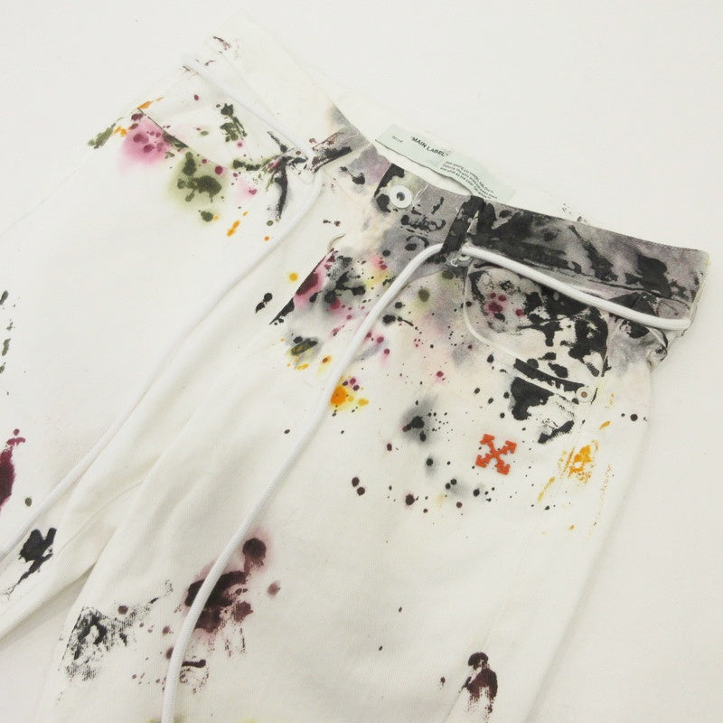 【中古】OFF-WHITE | オフホワイト PAINT SPLASH JEANS デニムパンツ OMYA011F19D08024 サイズ:W:32CM ホワイト