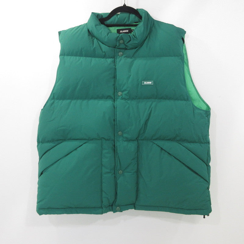 【中古】X-LARGE | エクストララージ DOWN VEST ダウンベスト 101234021010 グリーン サイズ:XL