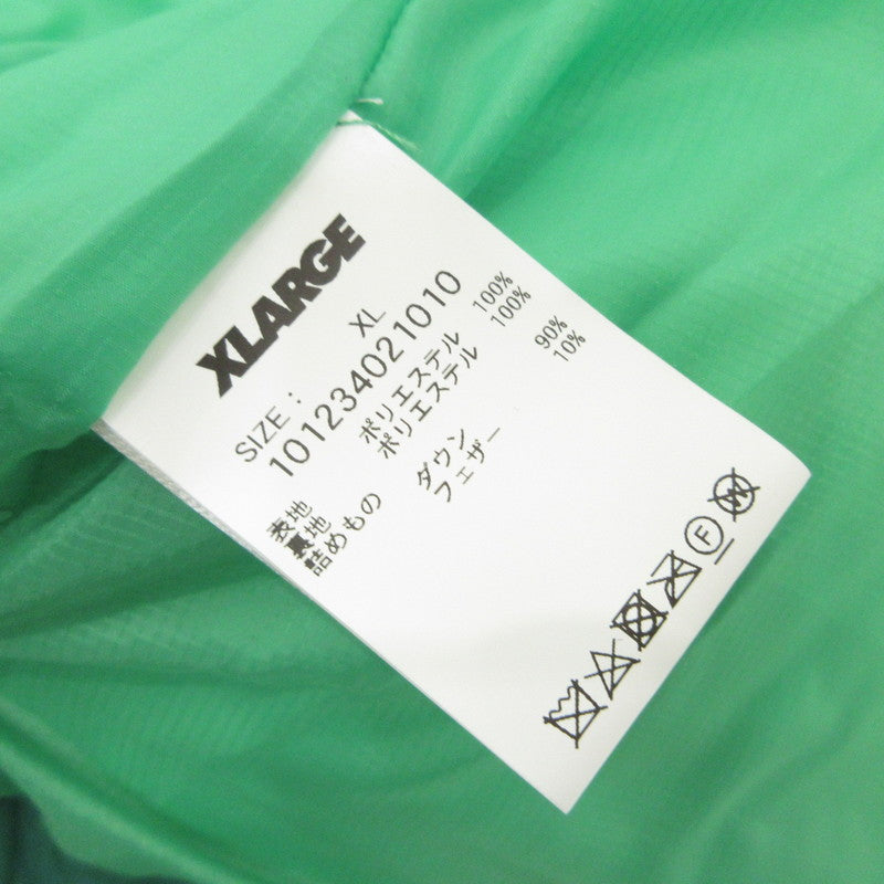 【中古】X-LARGE | エクストララージ DOWN VEST ダウンベスト 101234021010 グリーン サイズ:XL