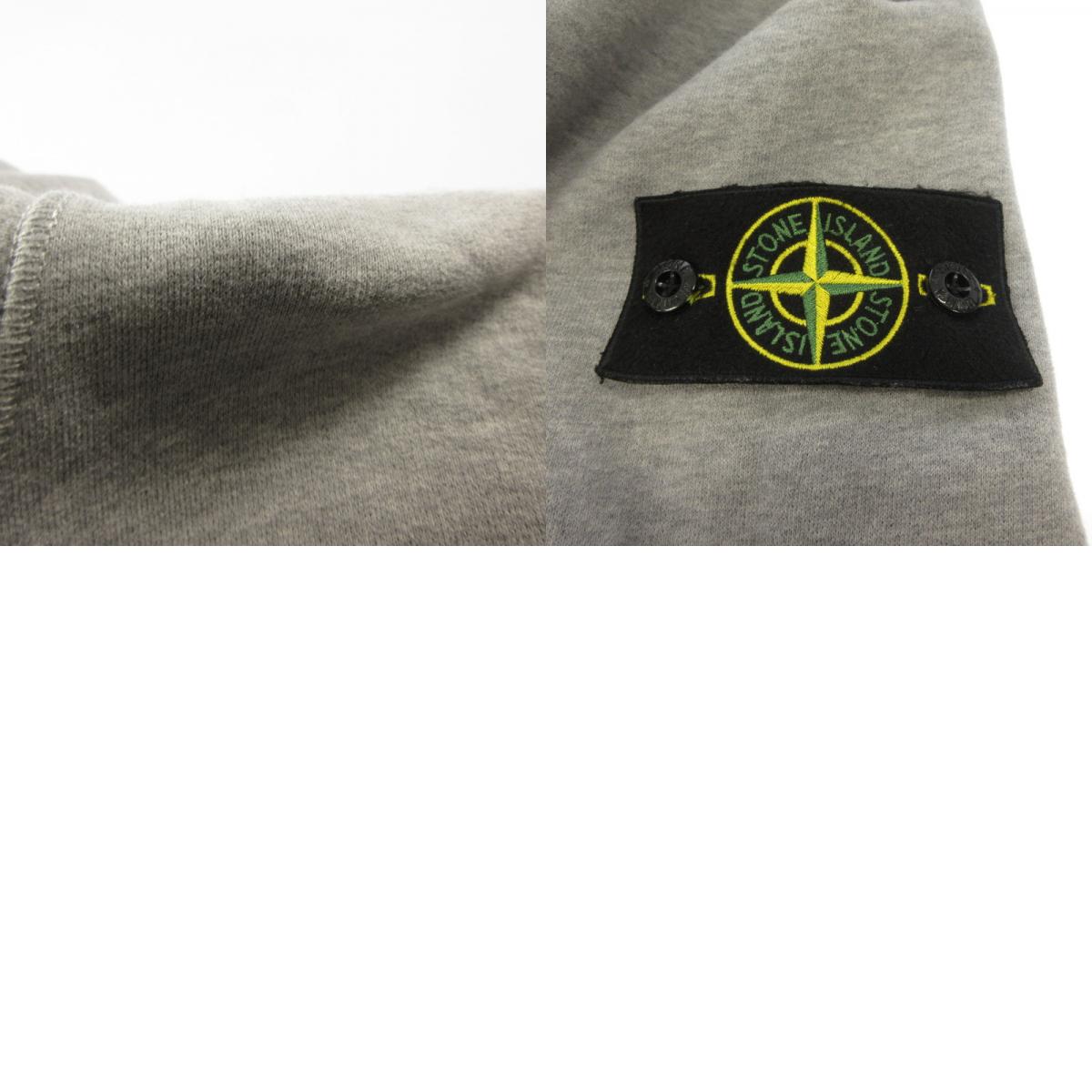 【中古】STONE ISLAND | ストーンアイランド LOGO PATCH HOODIE パーカー 751564120 国内正規品 2021A/W グレー サイズ:M