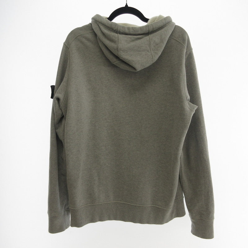 【中古】STONE ISLAND | ストーンアイランド LOGO PATCH HOODIE パーカー 751564120 国内正規品 2021A/W グレー サイズ:M