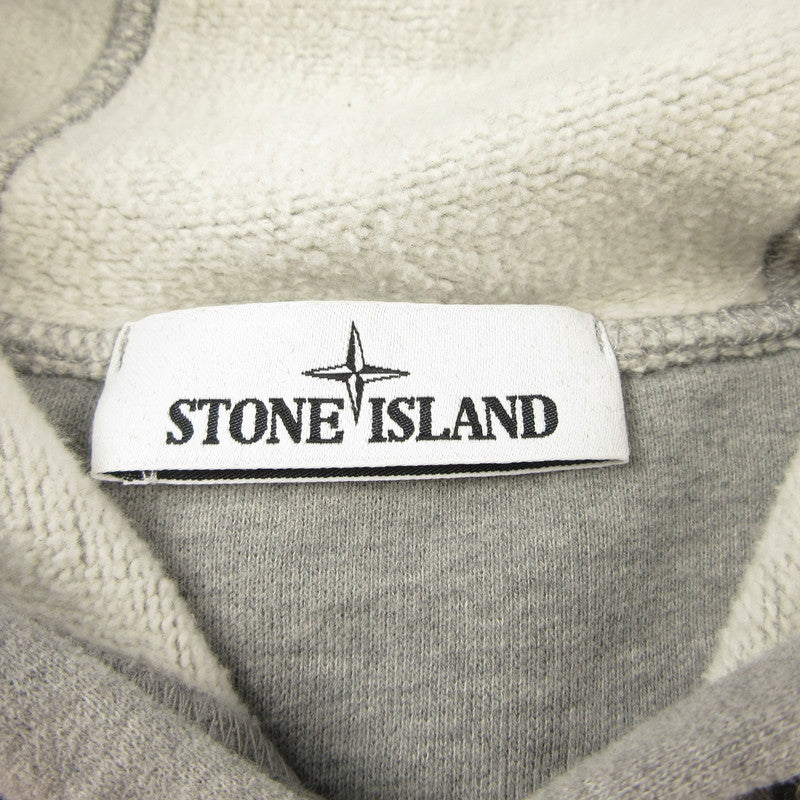 【中古】STONE ISLAND | ストーンアイランド LOGO PATCH HOODIE パーカー 751564120 国内正規品 2021A/W グレー サイズ:M