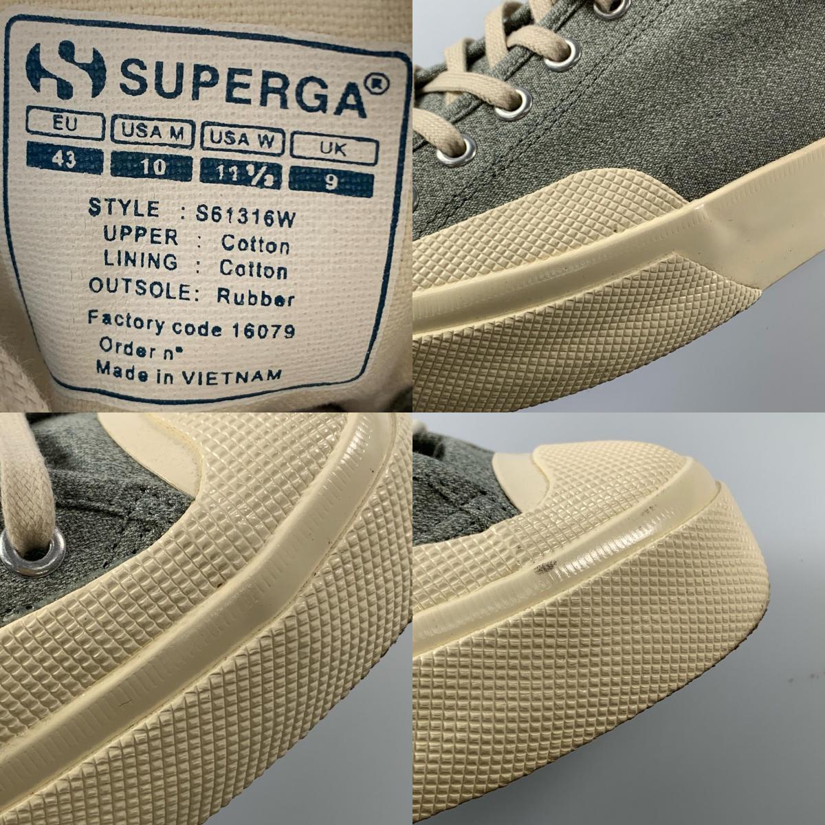 【中古】SUPERGA | スペルガ 2432 SALT PEPPER スニーカー 3S61316W US10(28.0cm程度) グレー
