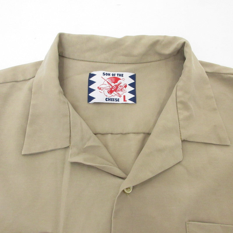 【中古】SON OF THE CHEESE | サノバチーズ BOX POCKET L/S 半袖シャツ SC2110-SH01 ベージュ サイズ:L