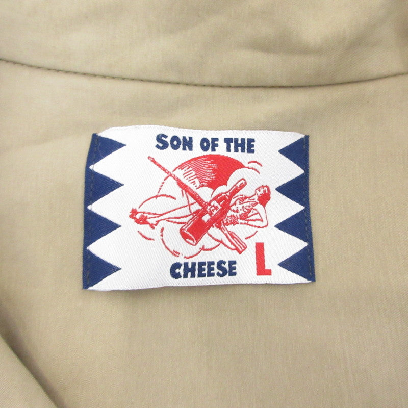 【中古】SON OF THE CHEESE | サノバチーズ BOX POCKET L/S 半袖シャツ SC2110-SH01 ベージュ サイズ:L