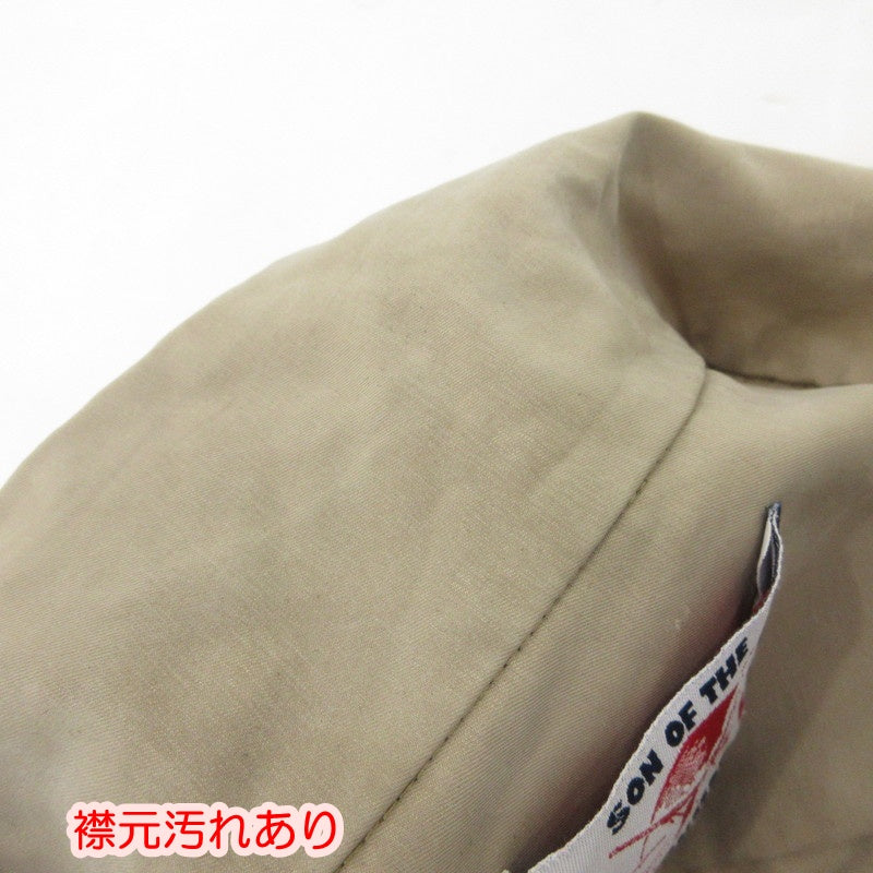 【中古】SON OF THE CHEESE | サノバチーズ BOX POCKET L/S 半袖シャツ SC2110-SH01 ベージュ サイズ:L