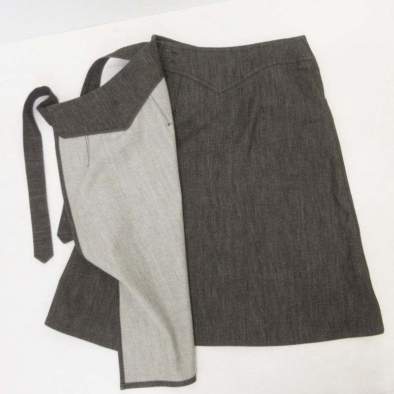 【中古】MAX MARA | マックスマーラ 花装飾付デニムスカート スカート 株式会社OTS ブラウン サイズ:38