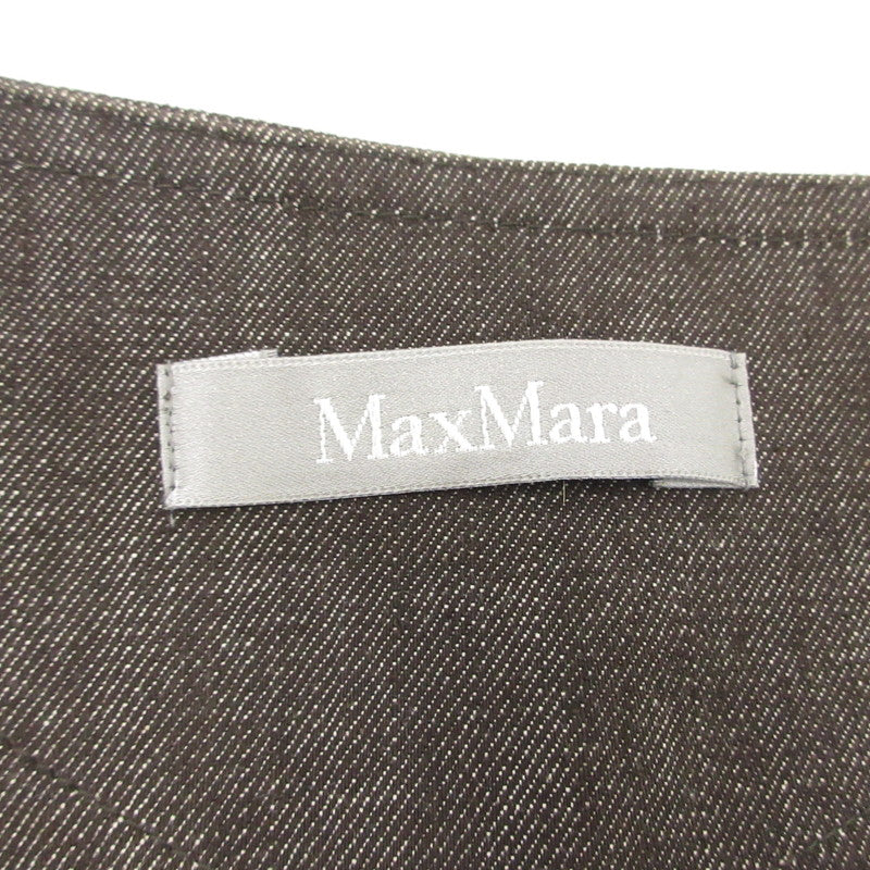 【中古】MAX MARA | マックスマーラ 花装飾付デニムスカート スカート 株式会社OTS ブラウン サイズ:38