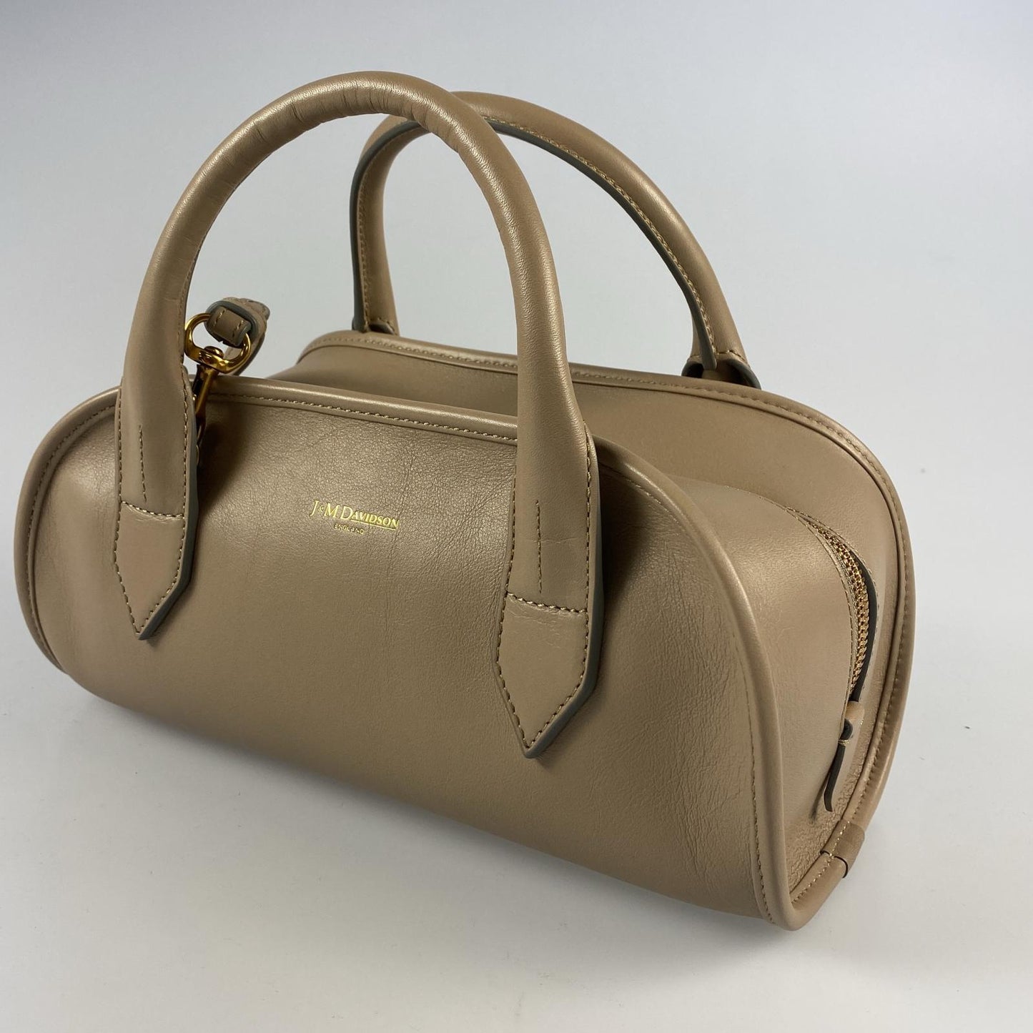【中古】J&M Davidson | ジェイアンドエムデヴィッドソン MINI BUREAU BAG ハンドバッグ ベージュ