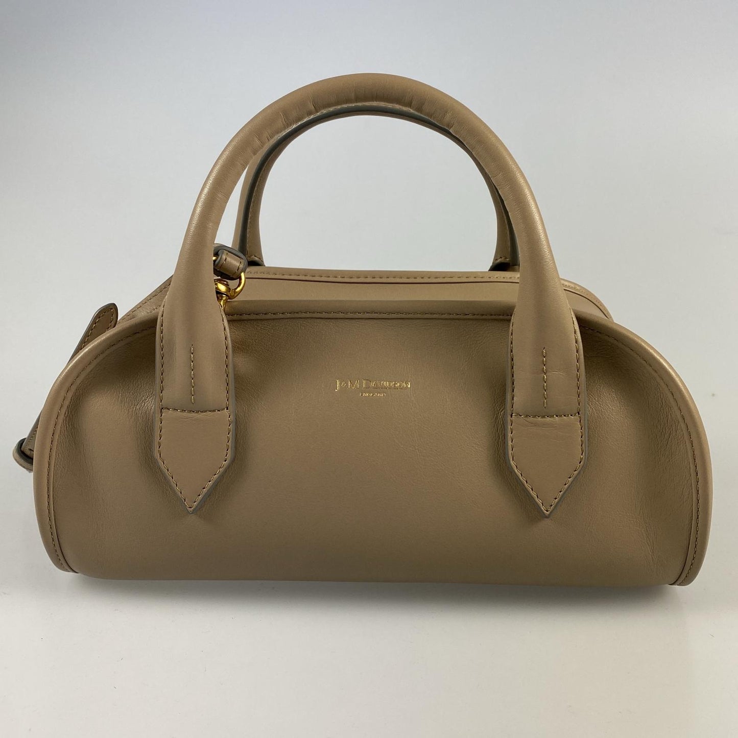 【中古】J&M Davidson | ジェイアンドエムデヴィッドソン MINI BUREAU BAG ハンドバッグ ベージュ
