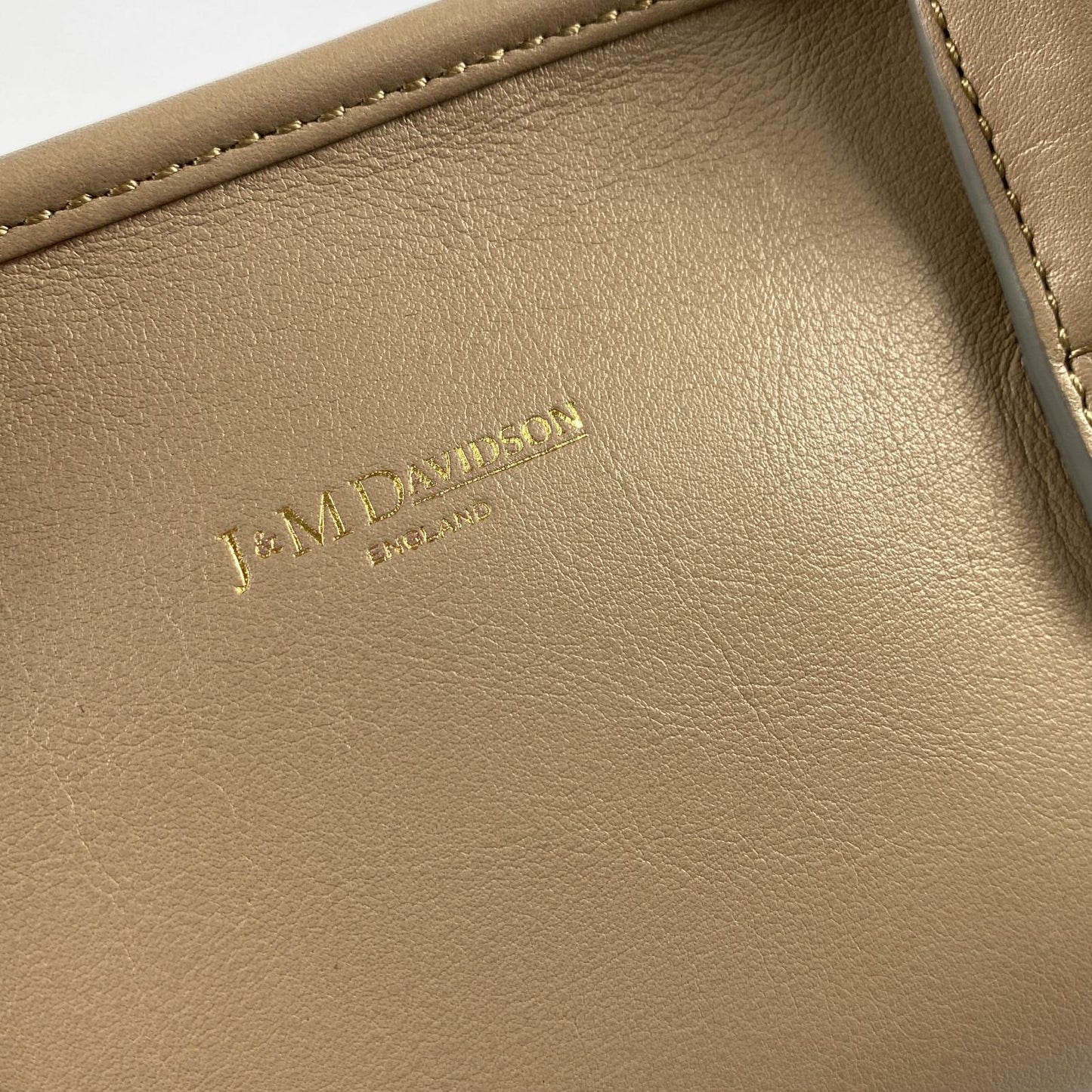 【中古】J&M Davidson | ジェイアンドエムデヴィッドソン MINI BUREAU BAG ハンドバッグ ベージュ