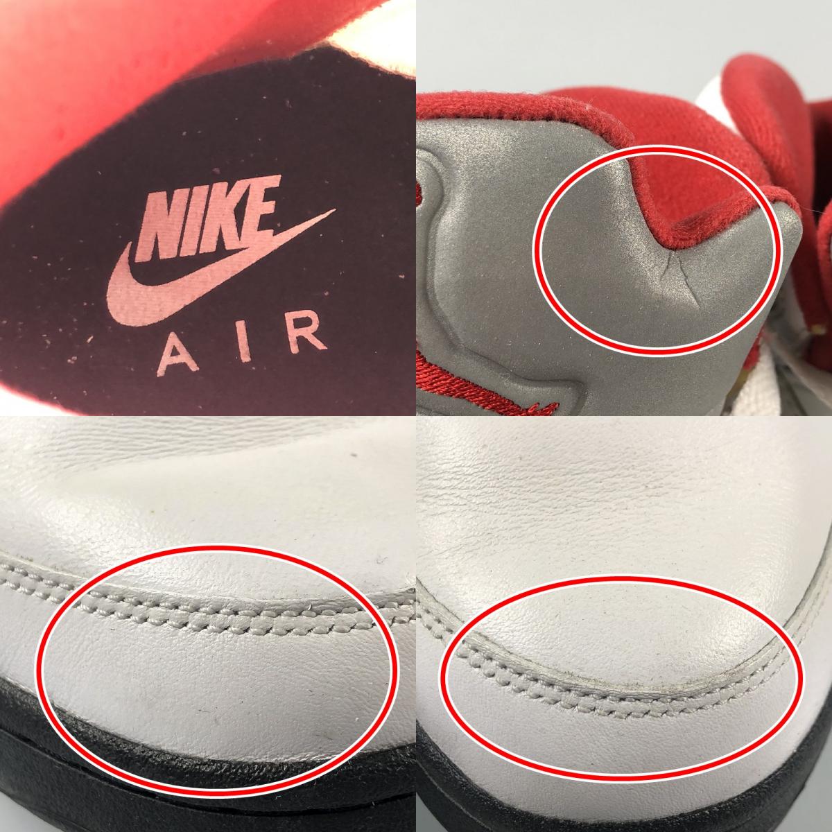 【中古】NIKE | ナイキ AIR JORDAN 5 RETRO “FIRE RED” スニーカー DA1911-102 ホワイト 27cm