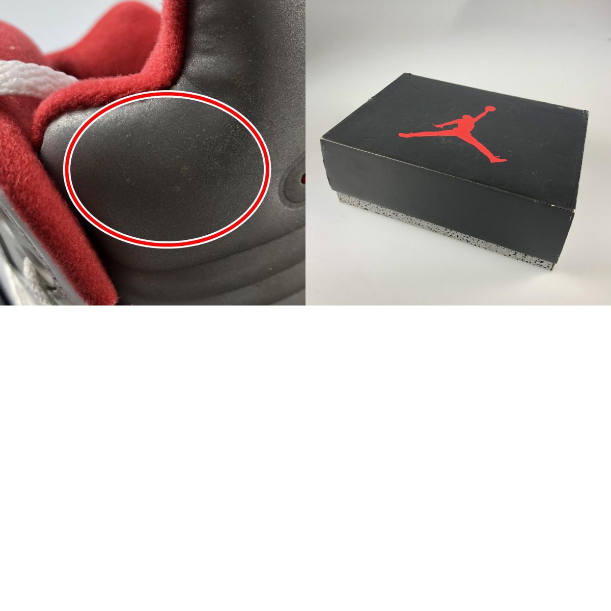 【中古】NIKE | ナイキ AIR JORDAN 5 RETRO “FIRE RED” スニーカー DA1911-102 ホワイト 27cm
