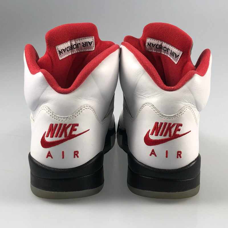 【中古】NIKE | ナイキ AIR JORDAN 5 RETRO “FIRE RED” スニーカー DA1911-102 ホワイト 27cm