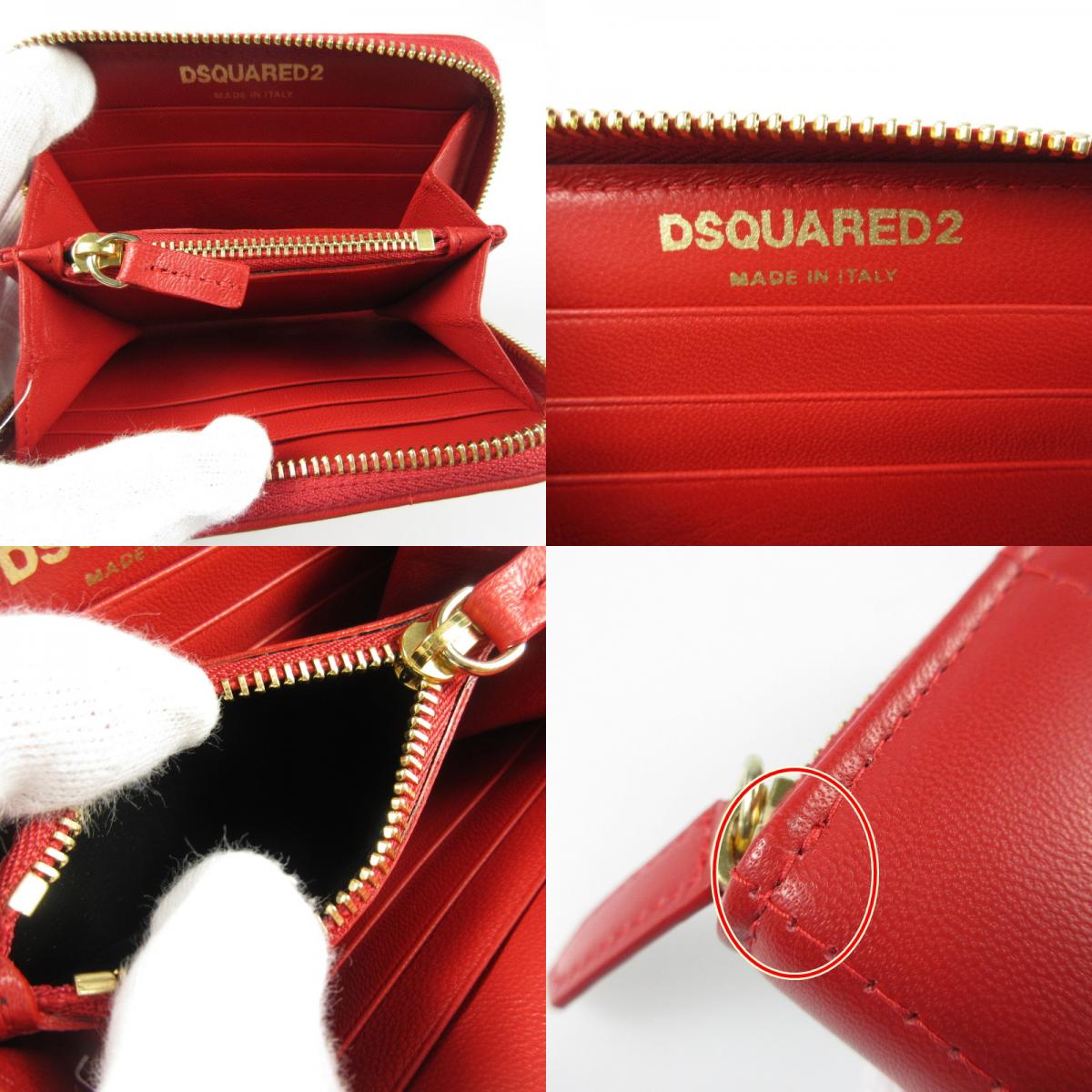 【中古】DSQUARED2 | ディースクエアード D2 STATEMENT SOFT WALLET 長財布 S83WA0024 レッド