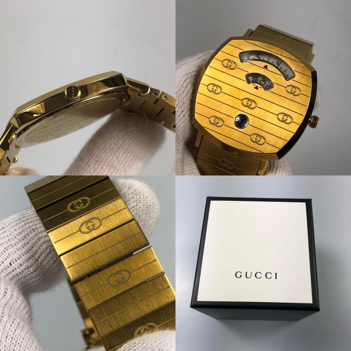 【中古】GUCCI | グッチ GRIP 腕時計 YA157403 ゴールド