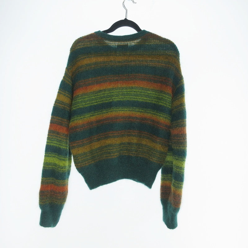 【中古】 MOHAIR BORDER KNIT セーター 112630027 グリーン サイズ:2