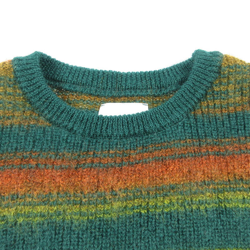 【中古】 MOHAIR BORDER KNIT セーター 112630027 グリーン サイズ:2