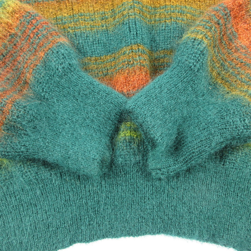 【中古】 MOHAIR BORDER KNIT セーター 112630027 グリーン サイズ:2