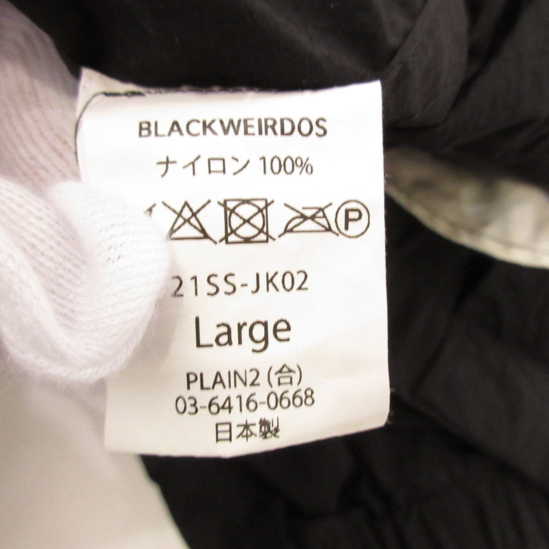 【中古】BlackWeirdos | ブラックウィドーブラックウィドゥ ナイロンジャケット 21SS-JK02 ブラック サイズ:L